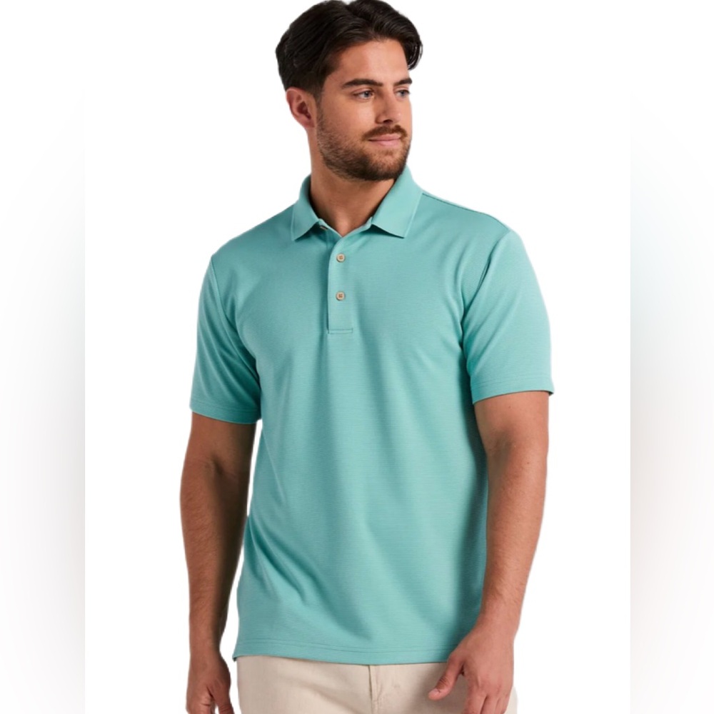 Cubavera Men's Aqua Polo Shirt